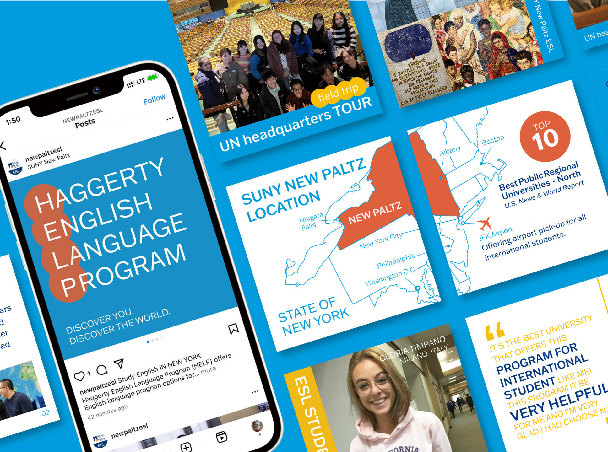 SUNY New Paltz esl instagram redesign